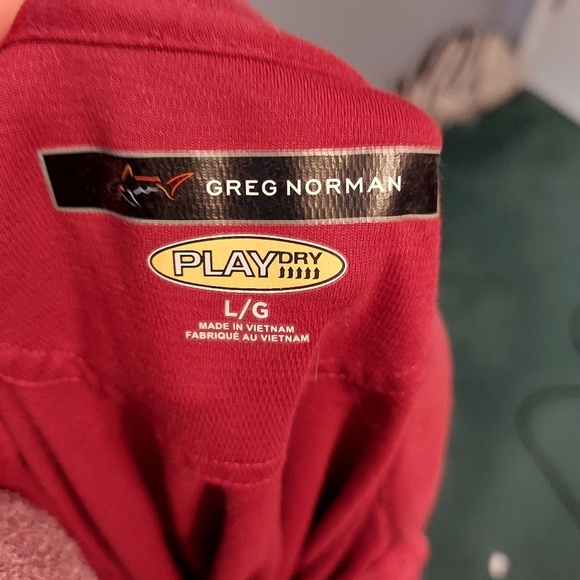 Greg Norman Play Dry Polo Shirt Shark Size Large - Picture 9 of 12